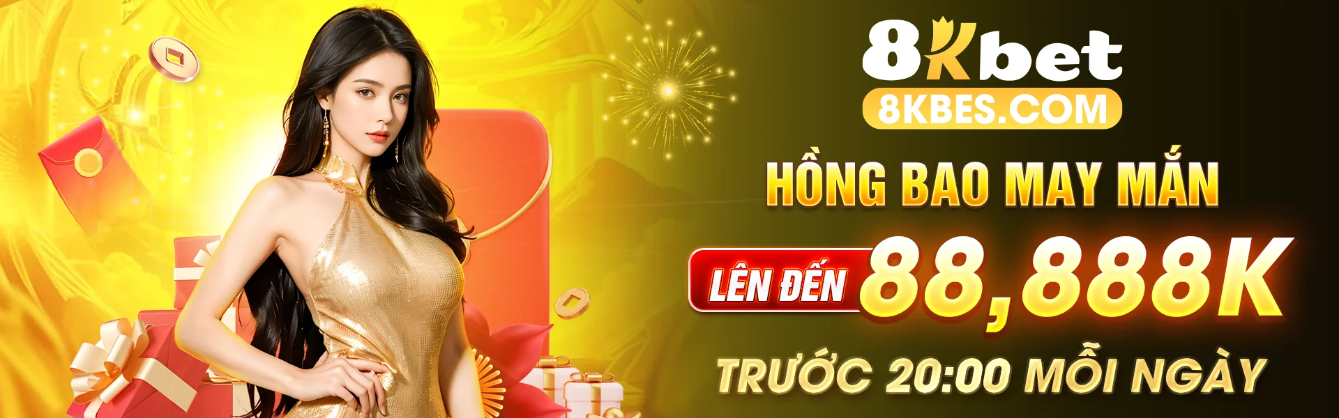 8KBET Nhận hồng bao may mắn đến 88,888K trước 20h mỗi ngày