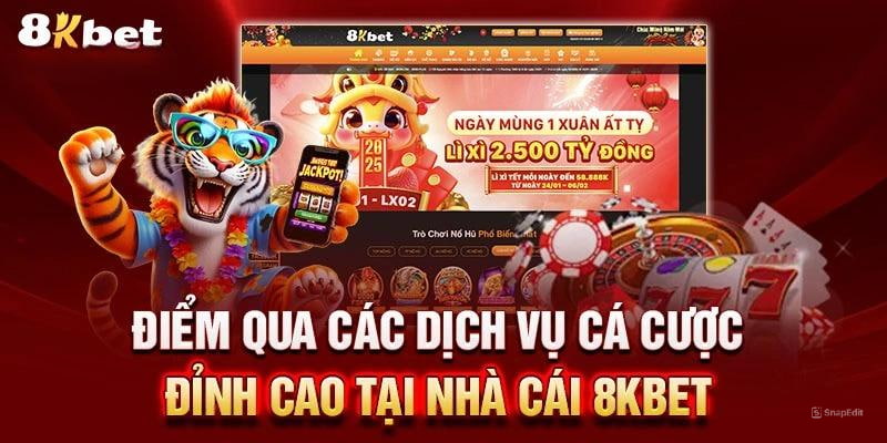 Các trò chơi có mặt tại nhà cái 8KBET